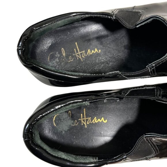 Cole Haan shoes women’s 6 1/2 black patent leather slip on clogs - Picture 10 of 10